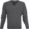 William Lockie Pullover Lamswol V Grijs -Kleding Verkoop 13925 3