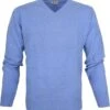 William Lockie Pullover Lamswol V Surf Mid Blue -Kleding Verkoop 2625 4