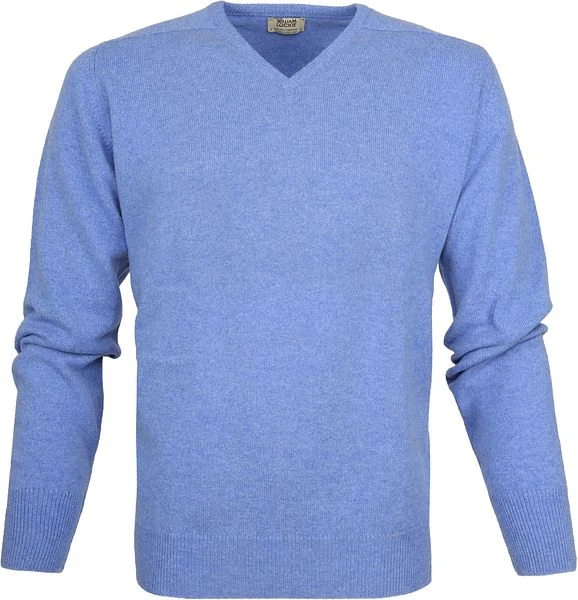 William Lockie Pullover Lamswol V Surf Mid Blue 3 William Lockie Pullover Lamswol V Surf Mid Blue