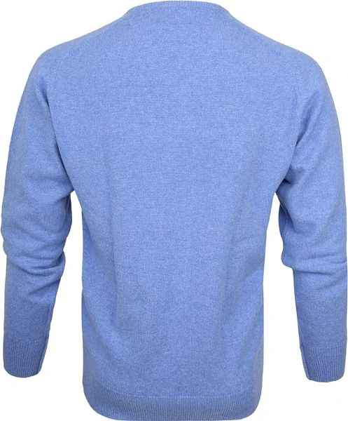 William Lockie Pullover Lamswol V Surf Mid Blue 5 William Lockie Pullover Lamswol V Surf Mid Blue - Image 3