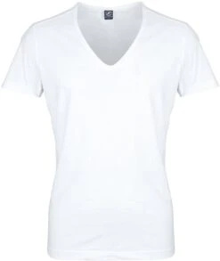 Suitable T-shirt Wit Diepe V-hals Vitaru Stretch 2 Pack -Kleding Verkoop 3703 9