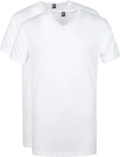 Alan Red Vermont T-Shirt V-Hals Wit (2Pack)