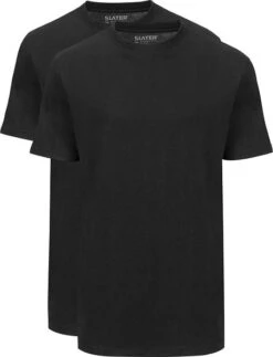 Slater 2-pack American T-shirt Zwart -Kleding Verkoop 57103 3 1