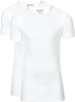 Slater 2-pack Stretch T-shirt Wit 11 Slater 2-pack Stretch T-shirt Wit -Kleding Verkoop 57105 7 1