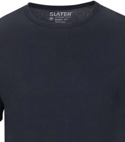 Slater 2-pack Basic Fit T-shirt Navy -Kleding Verkoop 57116 2 1