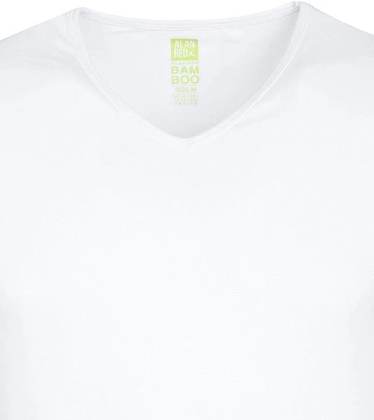 Alan Red Bamboo T-shirt V-Hals Wit 7 Alan Red Bamboo T-shirt V-Hals Wit - Image 5