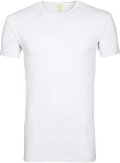 Alan Red Bamboo T-shirt O-Hals Wit