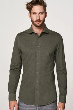 Profuomo Overhemd Knitted Groen -Kleding Verkoop 60002 11