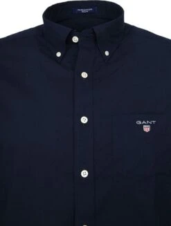 Gant Casual Overhemd Broadcloth Marine -Kleding Verkoop 61485 2 1