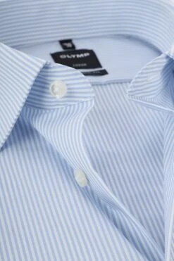 OLYMP Luxor MF Overhemd Streep Blauw SL7 -Kleding Verkoop 62262 5