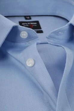 OLYMP Overhemd Level 5 Twill Blauw -Kleding Verkoop 63507 2 1