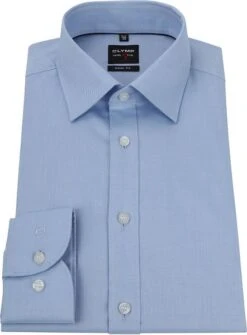 OLYMP Overhemd Level 5 Twill Blauw -Kleding Verkoop 63507 3