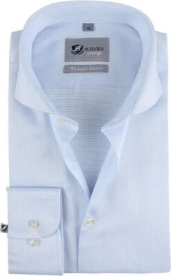 Suitable Overhemd Travel Blauw Dobby -Kleding Verkoop 65481 1 1