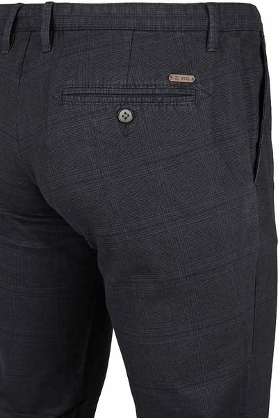Suitable Chino Sartre Ruit Donkerblauw 4 Suitable Chino Sartre Ruit Donkerblauw - Image 2