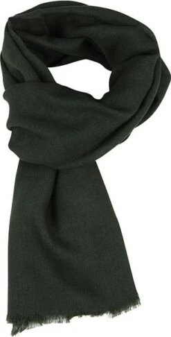 Profuomo Sjaal Wol Geweven Donkergroen -Kleding Verkoop 67771 1 1