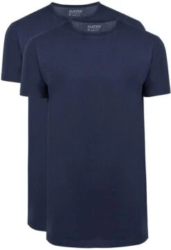 Slater 2-pack T-shirt Basic Extra Lang O-neck Navy