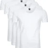 Suitable T-shirt Diepe O-hals Wit Otaru Stretch 4-Pack -Kleding Verkoop 68285 1