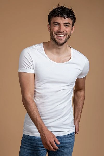 Suitable T-shirt Diepe O-hals Wit Otaru Stretch 4-Pack 4 Suitable T-shirt Diepe O-hals Wit Otaru Stretch 4-Pack - Image 2