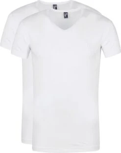 Alan Red Oklahoma T-shirt Stretch Wit (2pack)