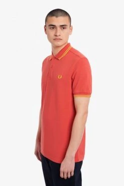 Fred Perry Polo M3600 Zomer Rood -Kleding Verkoop 69537 5