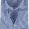 OLYMP Overhemd Luxor Korte Mouw Ruit Royal Blauw 1 OLYMP Overhemd Luxor Korte Mouw Ruit Royal Blauw -Kleding Verkoop 70131 1