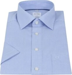 OLYMP Overhemd Luxor Korte Mouw Ruit Blauw 13 OLYMP Overhemd Luxor Korte Mouw Ruit Blauw -Kleding Verkoop 70132 1 1