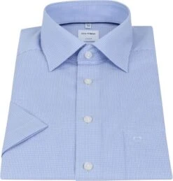 OLYMP Overhemd Luxor Korte Mouw Ruit Blauw 10 OLYMP Overhemd Luxor Korte Mouw Ruit Blauw -Kleding Verkoop 70132 1