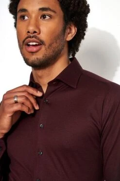 Desoto Overhemd Strijkvrij Modern Kent Donkerpaars 11 Desoto Overhemd Strijkvrij Modern Kent Donkerpaars -Kleding Verkoop 71268 4