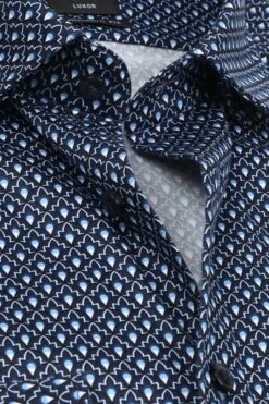 OLYMP Overhemd Luxor MF Grafisch Minimal Blauw 13 OLYMP Overhemd Luxor MF Grafisch Minimal Blauw -Kleding Verkoop 71525 2 1