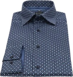 OLYMP Overhemd Luxor MF Grafisch Minimal Blauw 10 OLYMP Overhemd Luxor MF Grafisch Minimal Blauw -Kleding Verkoop 71525 3
