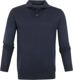 Suitable Prestige Merino Anton Long Sleeve Polo Donkerblauw -Kleding Verkoop 71552 1 1