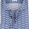 R2 Overhemd Extra Long Sleeve Planten Print Blauw -Kleding Verkoop 71614 1