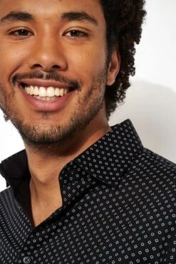 Desoto Overhemd Kent Grafische Print Zwart -Kleding Verkoop 71816 4