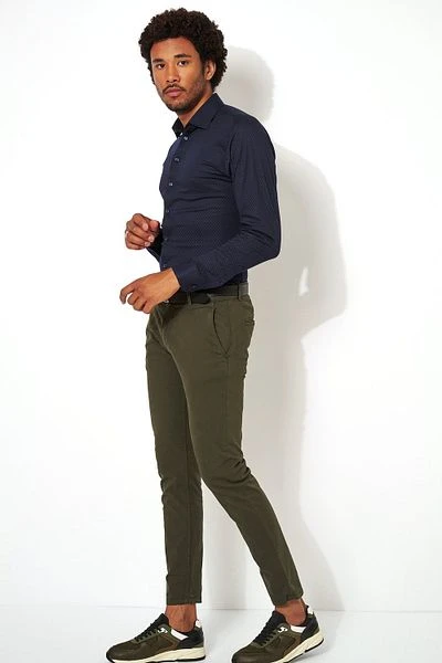 Desoto Overhemd Kent Grafische Print Donkerblauw 7 Desoto Overhemd Kent Grafische Print Donkerblauw - Image 5