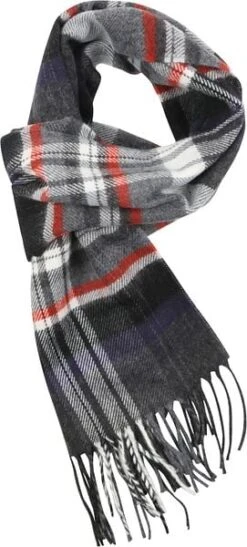 Suitable Heren Sjaal Acryl Ruit Grijs 21-02 -Kleding Verkoop 71914 1 1