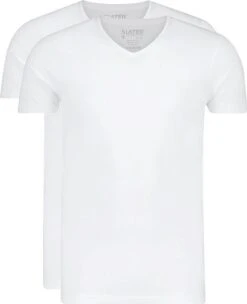 Slater 2-pack The Perfect T-shirt 10+10 V-Hals Wit 11 Slater 2-pack The Perfect T-shirt 10+10 V-Hals Wit -Kleding Verkoop 71947 1 1