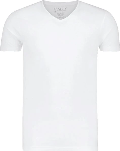 Slater 2-pack The Perfect T-shirt 10+10 V-Hals Wit 5 Slater 2-pack The Perfect T-shirt 10+10 V-Hals Wit - Image 3