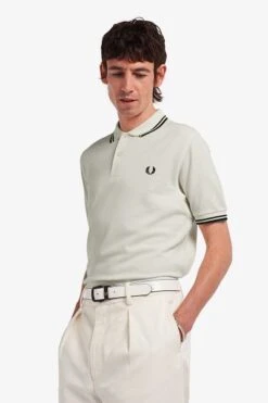 Fred Perry Polo M3600 Ecru -Kleding Verkoop 72009 5