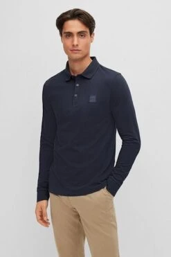 Hugo Boss LS Polo Passerby Navy -Kleding Verkoop 72072 6 1