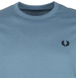 Fred Perry Ringer T-Shirt Mid Blauw 13 Fred Perry Ringer T-Shirt Mid Blauw -Kleding Verkoop 72086 2 1
