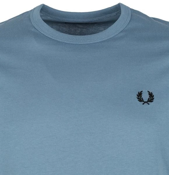 Fred Perry Ringer T-Shirt Mid Blauw 8 Fred Perry Ringer T-Shirt Mid Blauw - Image 6