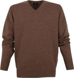 William Lockie V-Hals Lamswol Bruin -Kleding Verkoop 72151 1 1