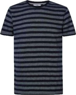 Petrol T-Shirt Strepen Navy