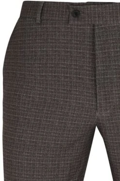 Suitable Pantalon Jersey Ruit Bruin -Kleding Verkoop 72344 2