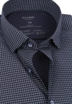 OLYMP Lvl 5 Overhemd 24/Seven Navy Dessin -Kleding Verkoop 72409 2 1