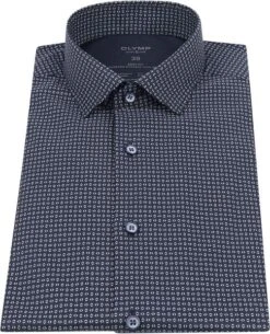 OLYMP Lvl 5 Overhemd 24/Seven Navy Dessin -Kleding Verkoop 72409 3