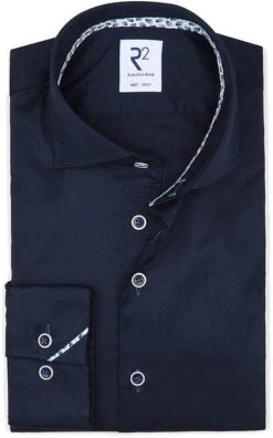 R2 Overhemd Melange Donkerblauw XLS -Kleding Verkoop 72485 1 1