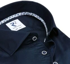 R2 Overhemd Melange Donkerblauw XLS -Kleding Verkoop 72485 2