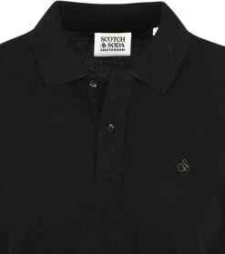 Scotch And Soda Polo Pique Zwart -Kleding Verkoop 72658 8