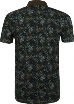 No-Excess No Excess Polo Pique Print Donkergroen -Kleding Verkoop 73033 4